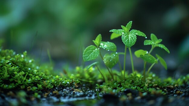 Uma planta que sai do chão