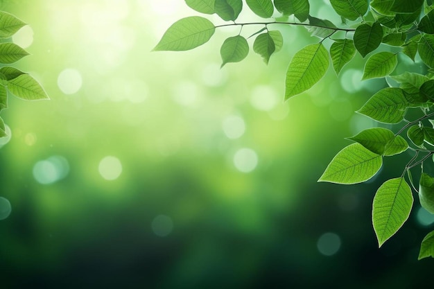 Uma planta verde com o sol a brilhar através das folhas.