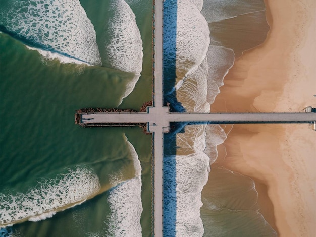 Uma ponte com uma cruz.