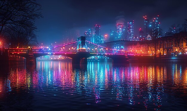 uma ponte que tem uma ponte que diz luz sobre ela