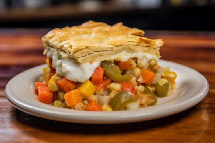 Foto uma porção de torta de legumes ao estilo cubano