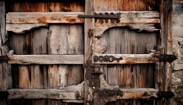 Uma porta de madeira com a palavra fechadura