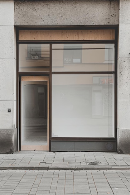 uma porta de vidro que está aberta para um edifício