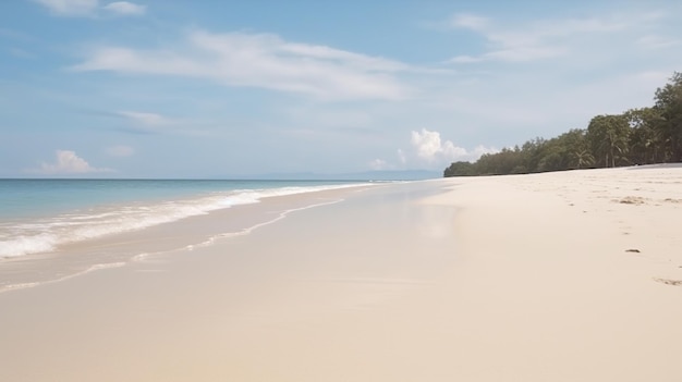 Uma praia no meio do oceano