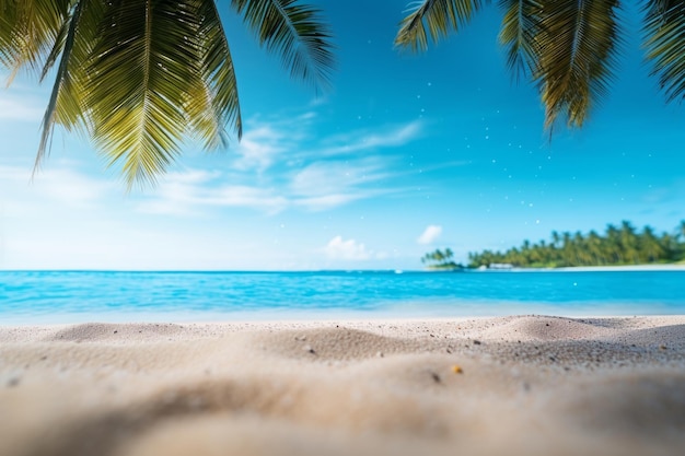 Uma praia tropical de paisagem marítima