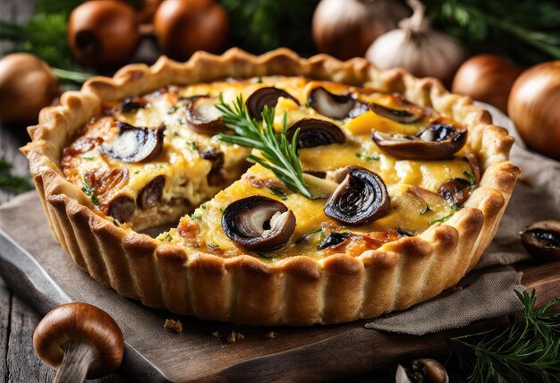 Uma quiche de legumes