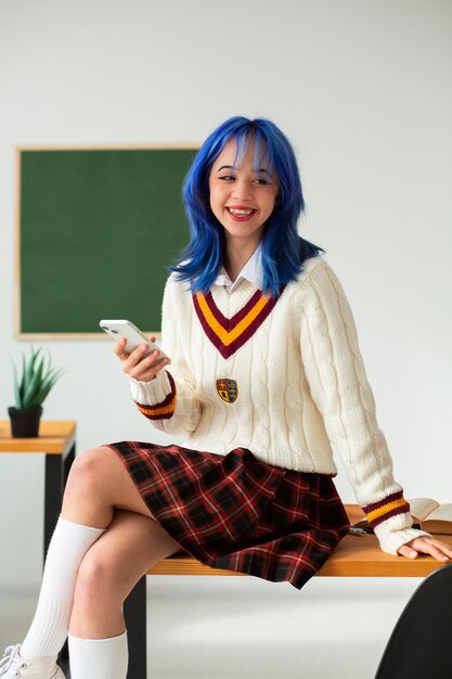 Uma rapariga gay na escola.