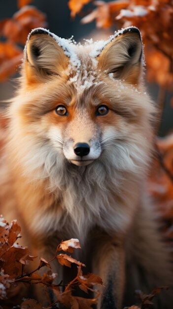 Uma raposa a caminhar na floresta na melhor fotografia de animais o melhor animal em close-up a natureza mágica linda