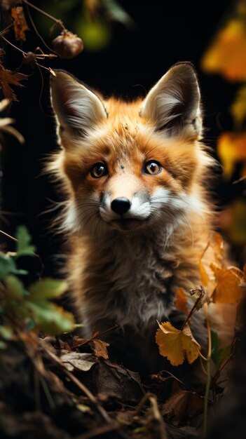 Uma raposa a caminhar na floresta na melhor fotografia de animais o melhor animal em close-up a natureza mágica linda