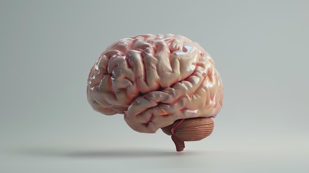 Foto uma renderização 3d de um cérebro humano o cérebro é o órgão mais importante do corpo humano