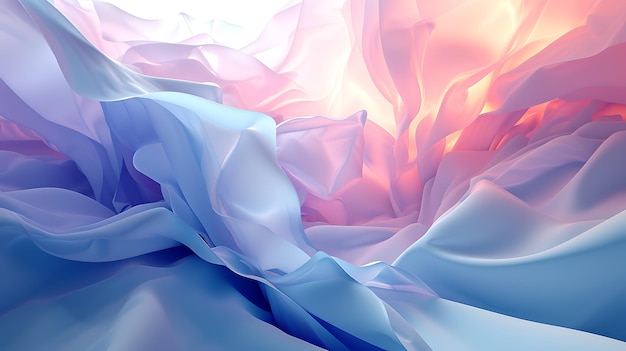 Uma renderização abstrata 3D hipnotizante com cores vibrantes e padrões intrincados