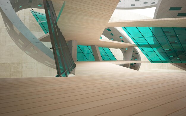 Uma renderização do interior do edifício.