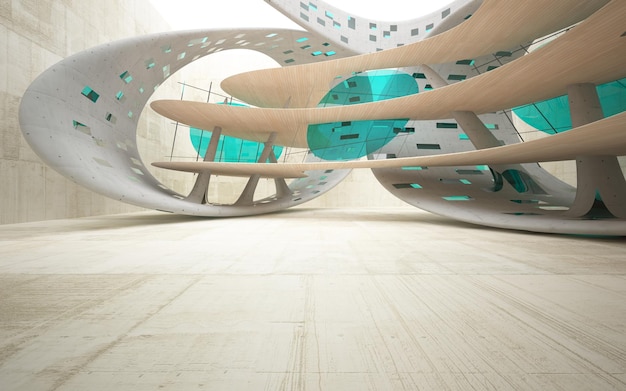 Uma renderização do interior do novo prédio.