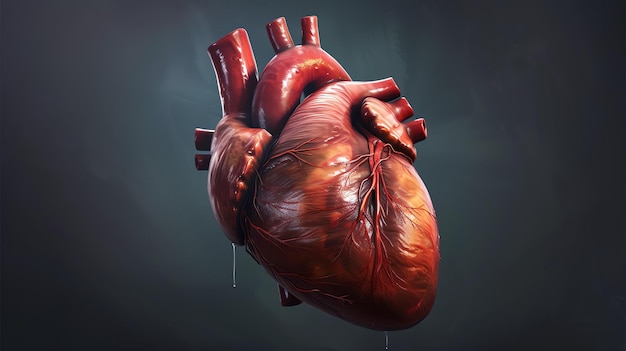 Uma representação 3D de um coração humano O coração é o órgão que bombeia sangue por todo o corpo humano