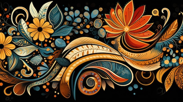 uma representação abstrata de padrões de batik indonésios