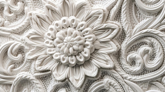 Uma representação artística de um tecido texturizado com um padrão complexo e ornamentado