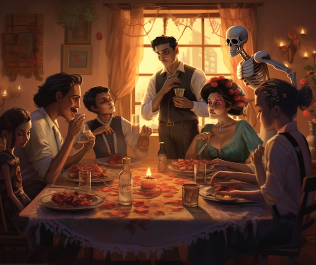 Uma reunião de família para o Dia de los Muertos