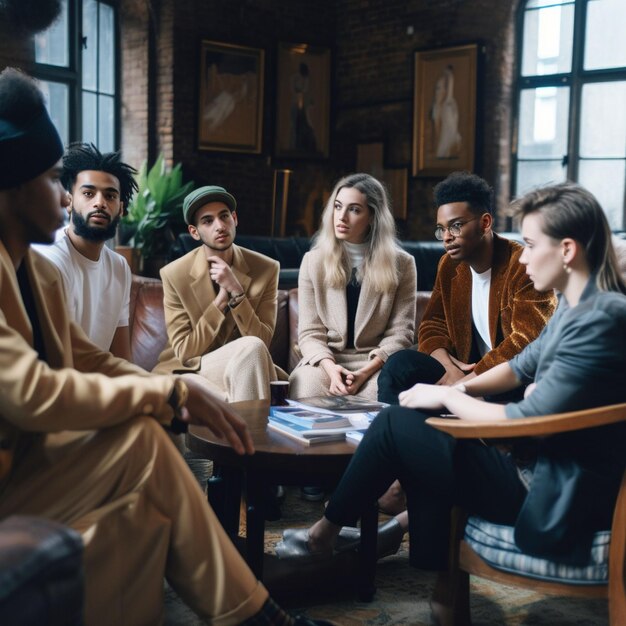 Foto uma reunião de grupo no trabalho