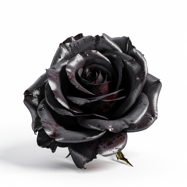 Uma rosa negra com a palavra rosas nela