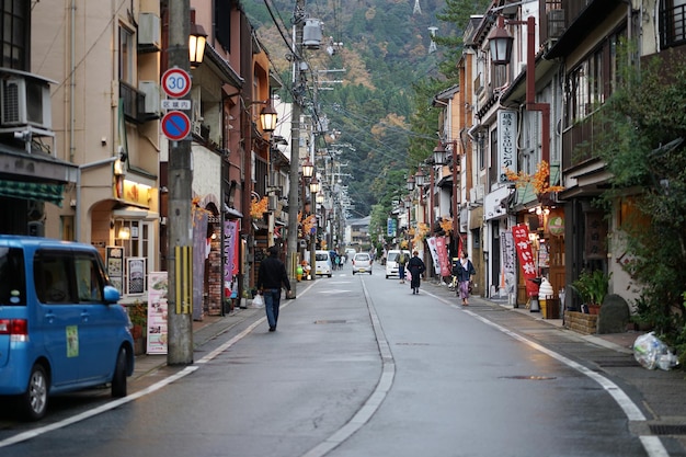 Uma rua em Kinosaki Onsen Japão