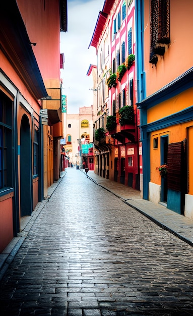 Uma rua na cidade de san miguel