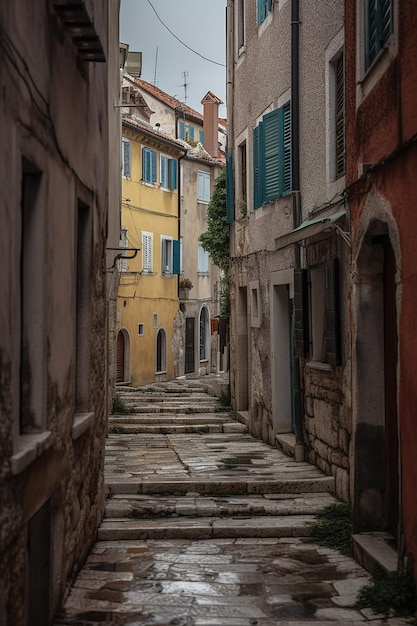 Uma rua na cidade velha de dubrovnik