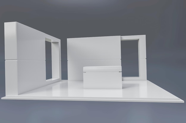 Uma sala branca com um balcão branco e um balcão branco com uma janela que diz "a palavra" nela.
