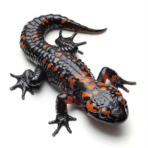 Foto uma salamandra em fundo branco id de trabalho eb521d44d1fd4e7e9a6713699a48355c