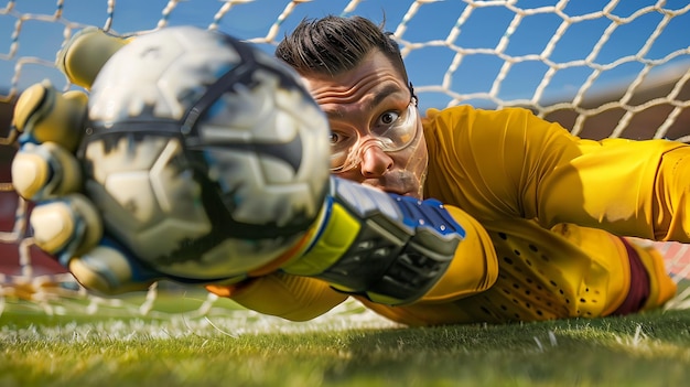 Uma salvação incrível do goleiro durante um pênalti.