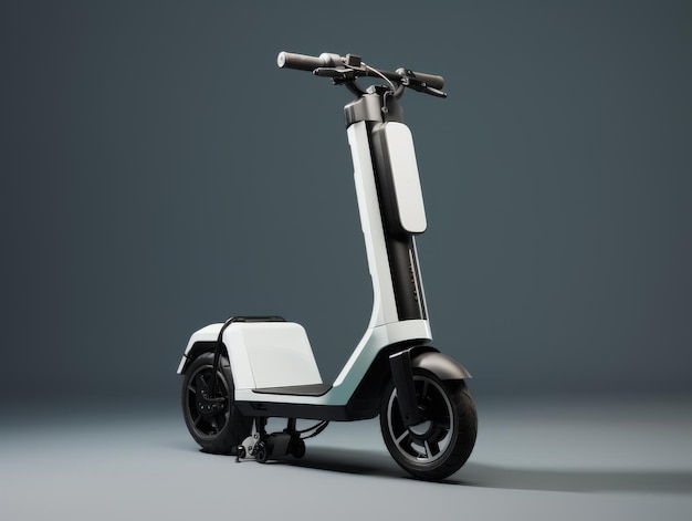 Uma scooter elétrica atravessa as ruas da cidade sem esforço