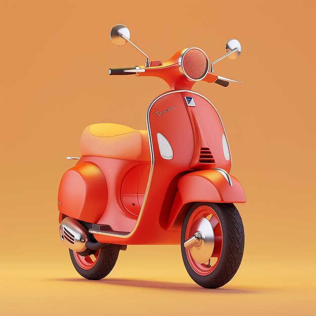 uma scooter vermelha com a palavra scooter na frente