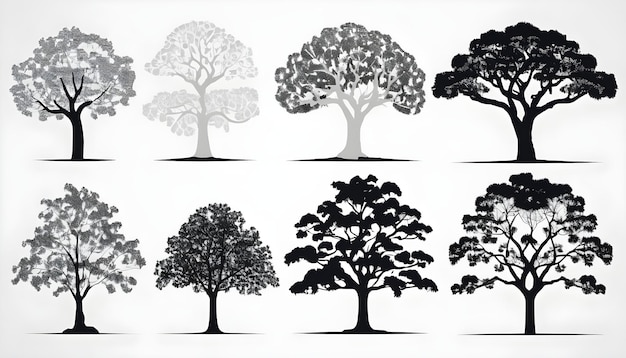 uma série de árvores com as palavras " árvores " citadas nelas