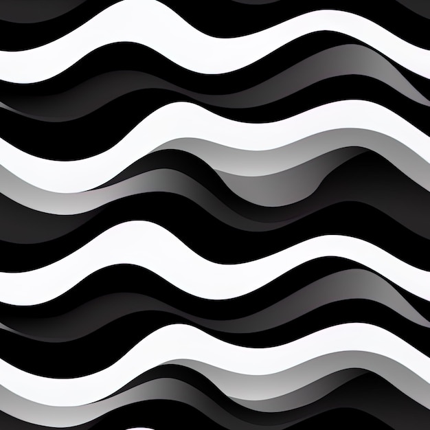 uma série de linhas pretas e brancas que mostram as curvas das ondas