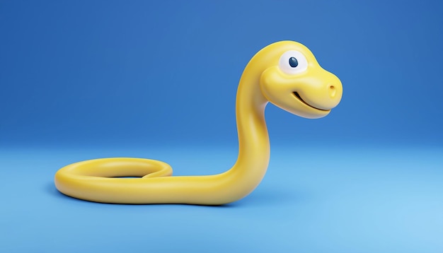 Uma Serpente Bebê Fofa 3D