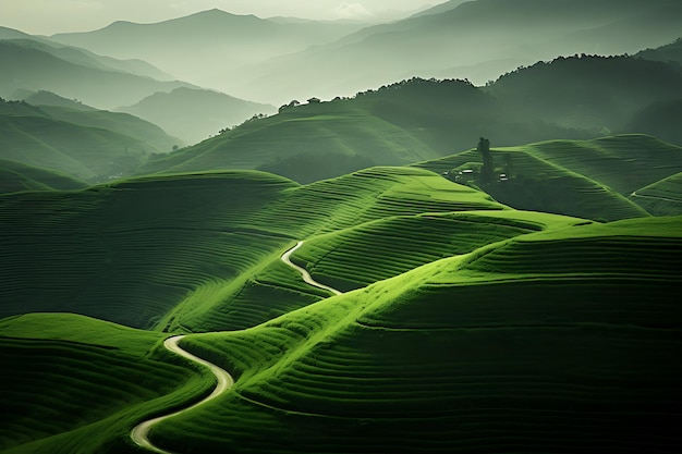 Uma sinfonia de beleza verde foto de paisagem verde