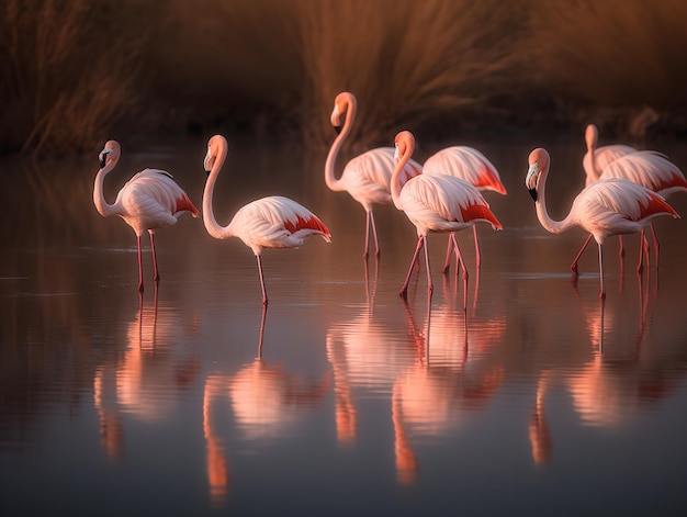 Uma Sinfonia de Flamingos Harmony in the Wetlands