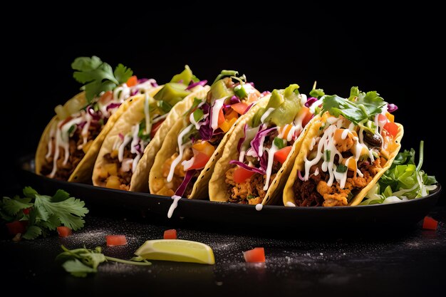 Uma sinfonia de sabores Tacos veganos em harmonia