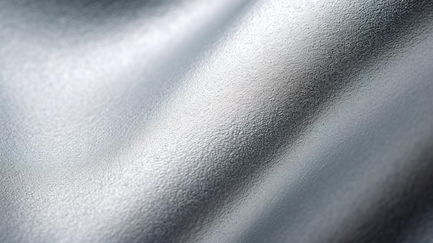 Uma superfície metálica prateada com um tom azul