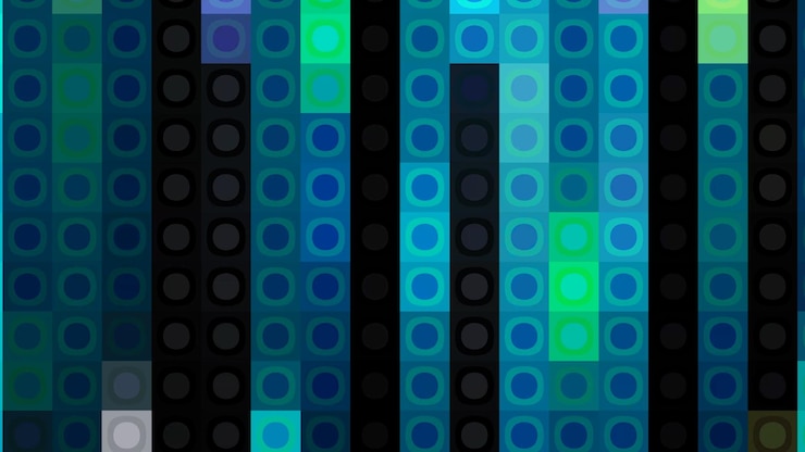 Foto uma tela colorida com um fundo verde e azul