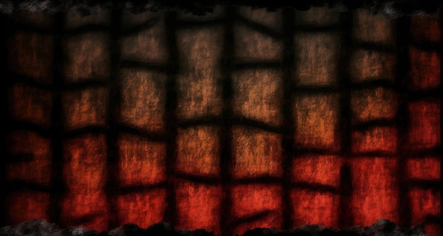 Uma tela com um fundo vermelho e preto