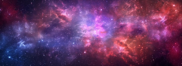 Uma tela cósmica inspiradora com galáxias vibrantes numa sinfonia estrelada