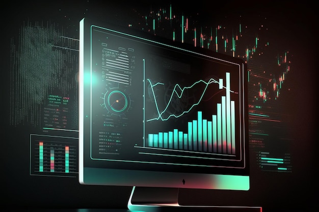 Uma tela de computador com um gráfico