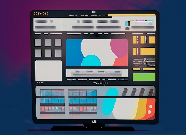 Foto uma tela de computador com uma exibição colorida da palavra lg