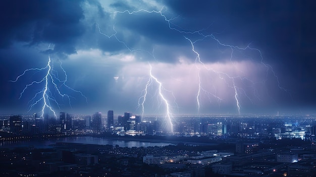 Uma tempestade na cidade de san diego