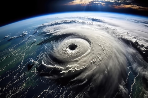 Uma tempestade tropical furacão furacão ciclone