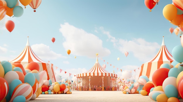 Foto uma tenda de circo alegre no dia do carnaval carnaval brasileiro