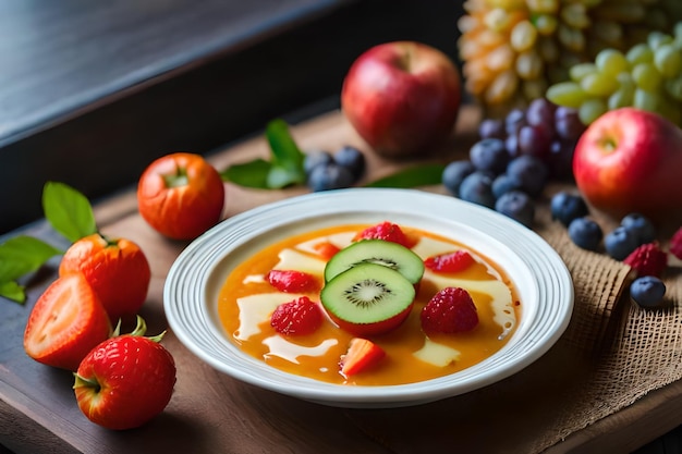 uma tigela de frutas com um monte de bagas