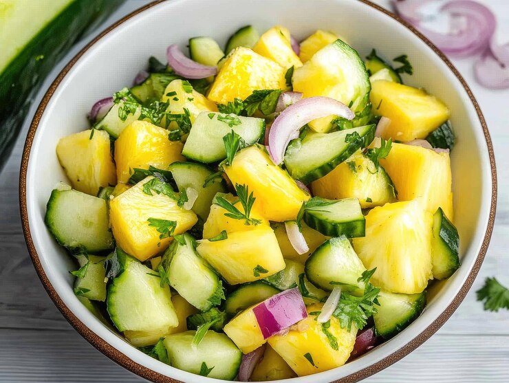 Foto uma tigela de vegetais mistos, incluindo rabanetos, rabanetos e cebolas
