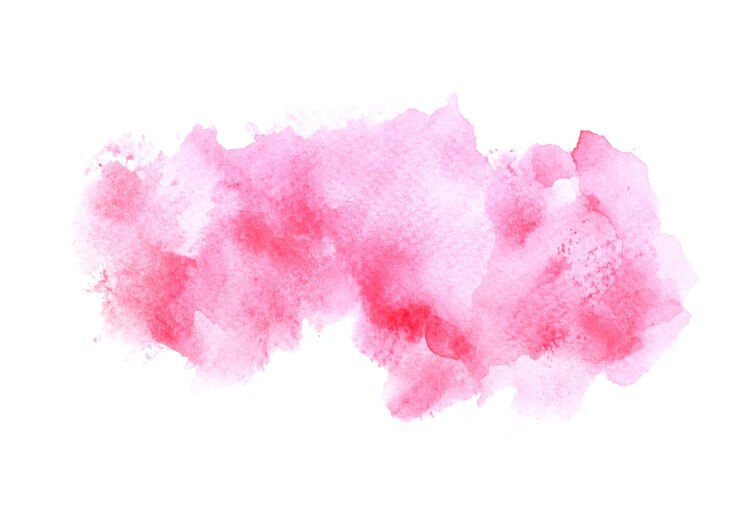 uma tinta de aquarela rosa esponja tinta de acuarela em papel branco