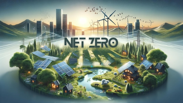 Foto uma utopia de net zero